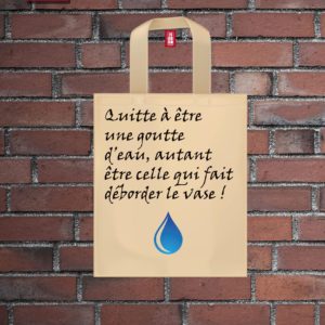 Tote bag goutte d'eau